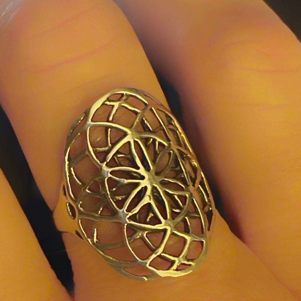 Sterling Silver “Seed of Life” Ring